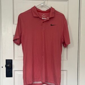 Nike Men's Pink Polo Shirt